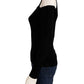 MILLY Black Crisscross Keyhole Neck Top Size S