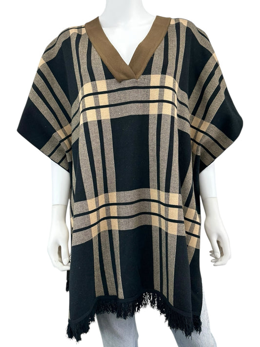 LYSSE' NWT Brown Plaid Poncho Size O/S