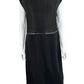 ESCADA Black Virgin Wool Leather Dress Size 42