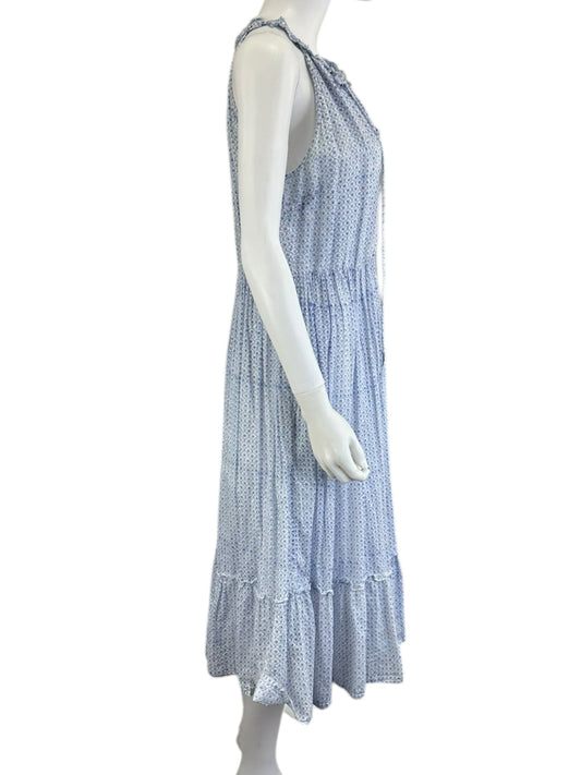 Roller Rabbit Blue 100% Cotton Midi Dress Size M