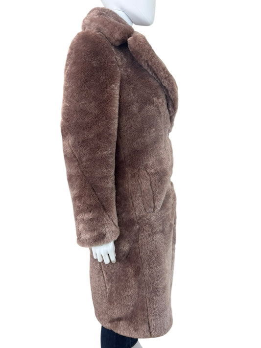 Avec Les Filles Mauve Faux Fur Coat Size XS