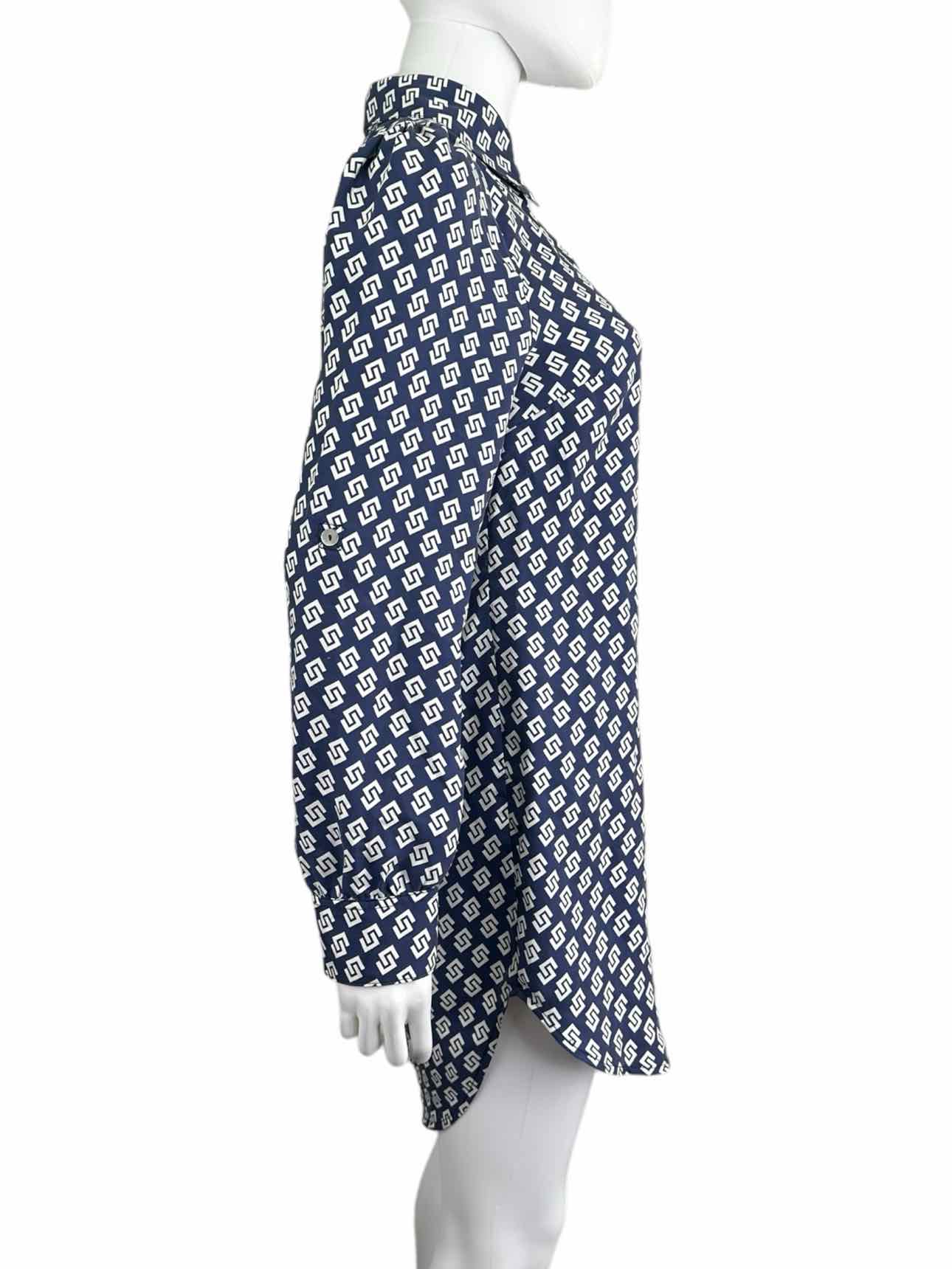 Julie Brown NWT Navy PREPPY PALM Silk Print Dress Size 2