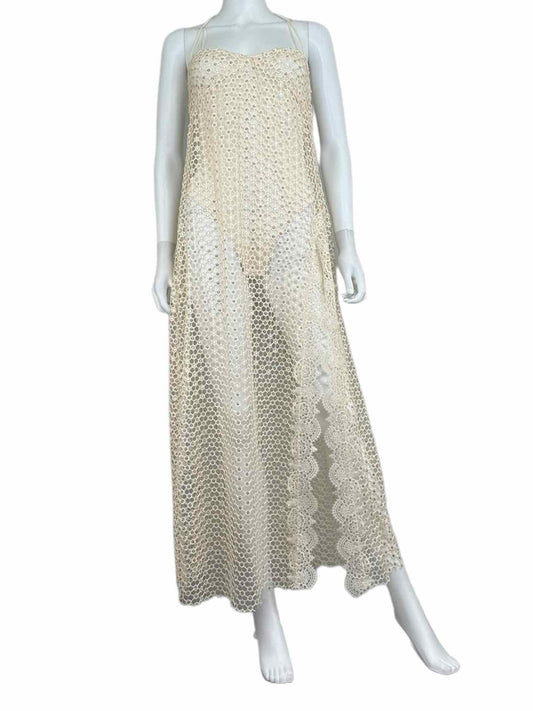 Free People Cream Crochet Maxi Dress Size S