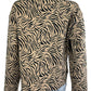 Ann Taylor Tan Zebra print Cardigan Size L