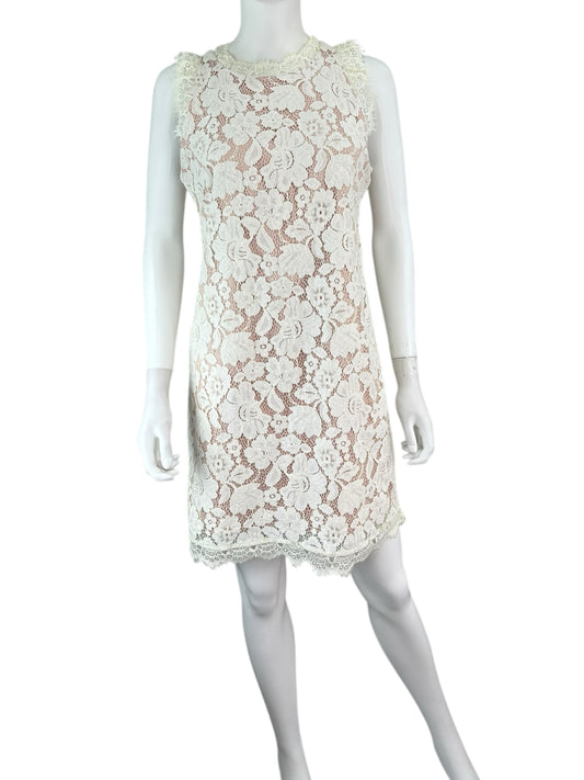 VINCE CAMUTO White Lace Mini Dress Size 6