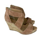 CORDANI Brown Suede Shimmer RAVI Platform Sandal Size 39