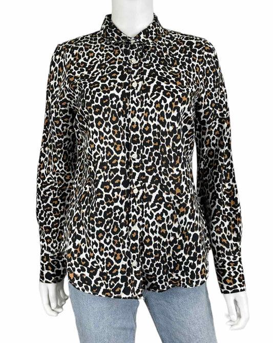 J. Crew Leopard Print Button Down Size 8