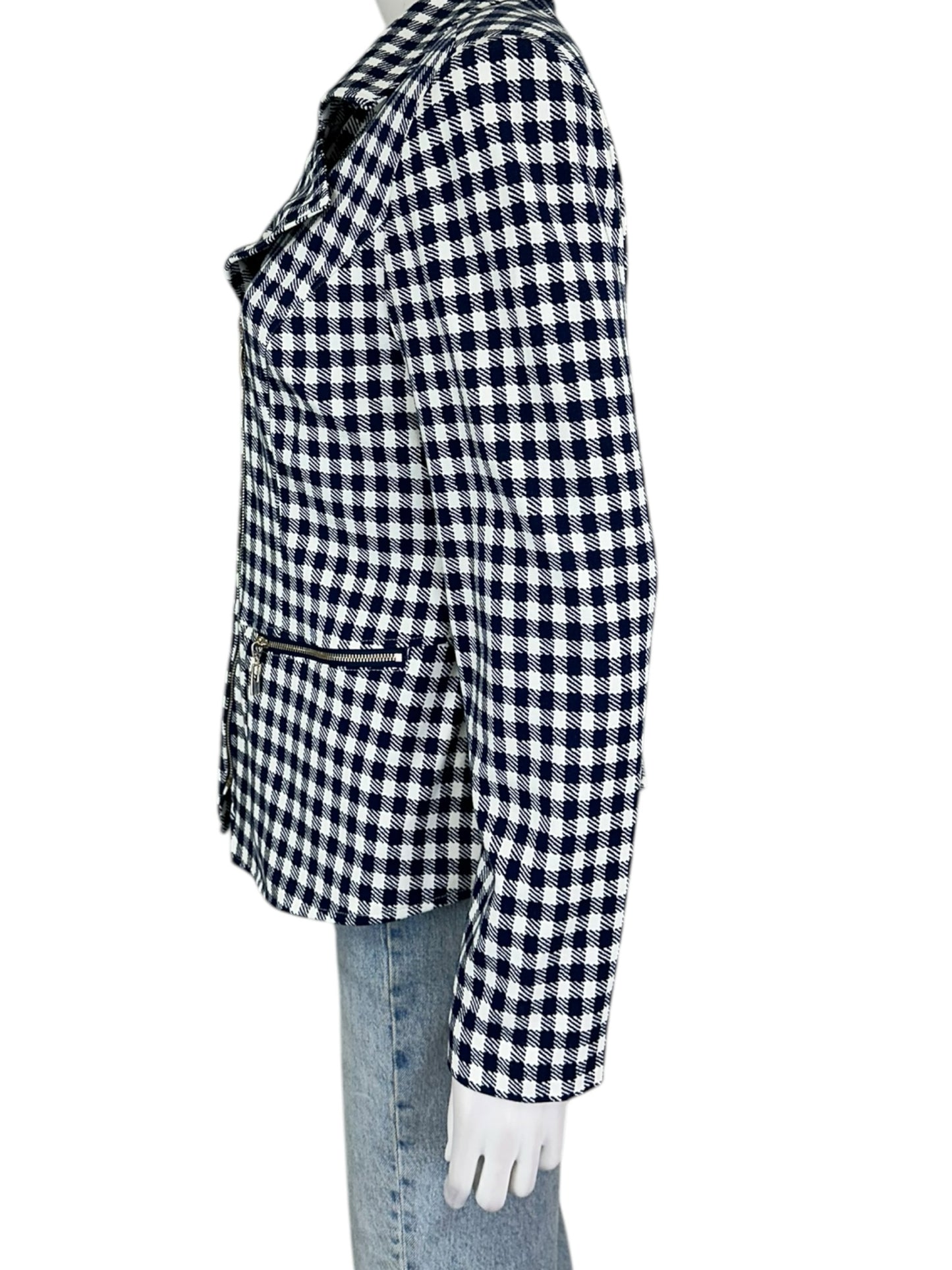 Chico NWT Navy Houndstooth Blazer Size M