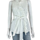 milly White Wrap Ruffle Blouse Size 2