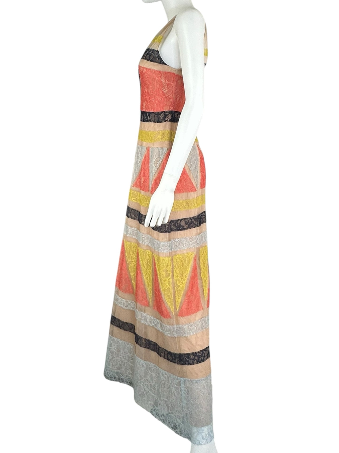 BCBGMAXAZRIA Colorful Maxi Dress Size 0