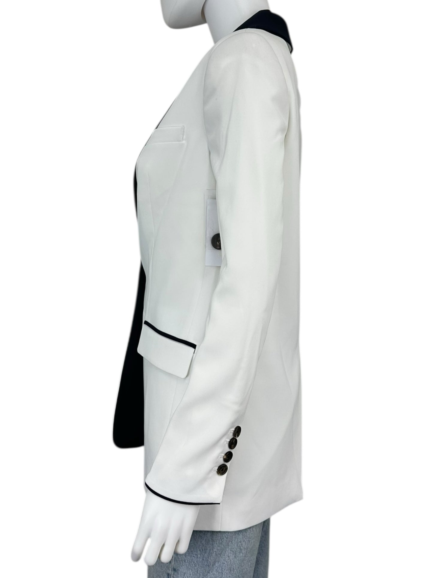 EQUIPMENT NWT White Quincy Tuxedo Blazer Size 00