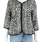 Chicos 100% Wool Cheetah Print Jacket Size M