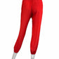 KOCH Red Satin Jogger Pants Size XS