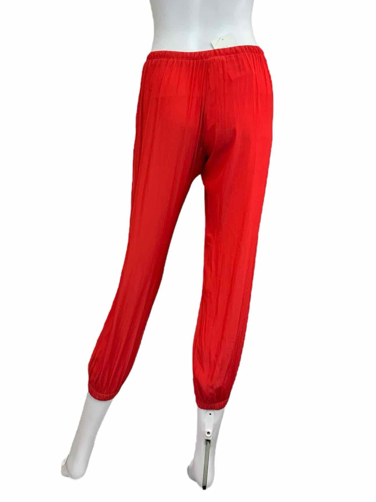 KOCH Red Satin Jogger Pants Size XS