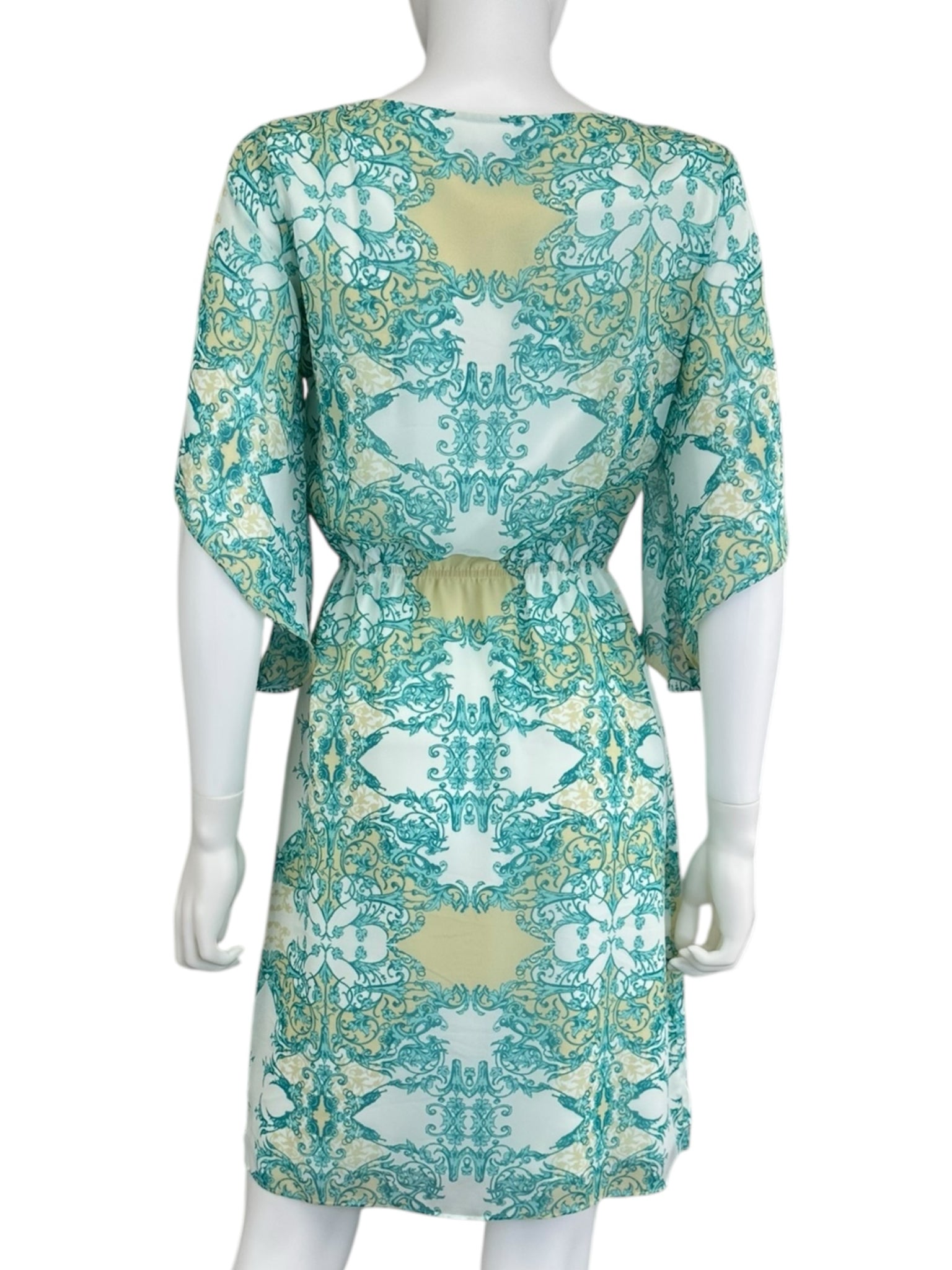 Antonio Melani Teal Paisley Mini Dress Size 2 Antonio Melani Teal Paisley Mini Dress Size 2
