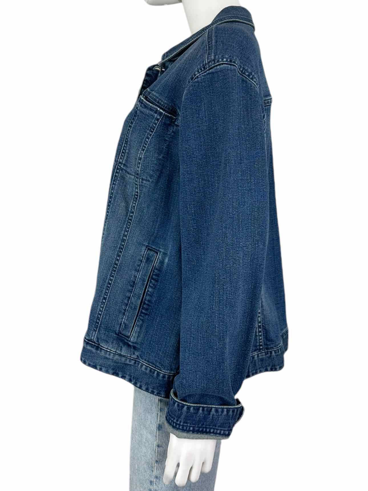 J. Jill Medium Wash Denim Jacket Size XL