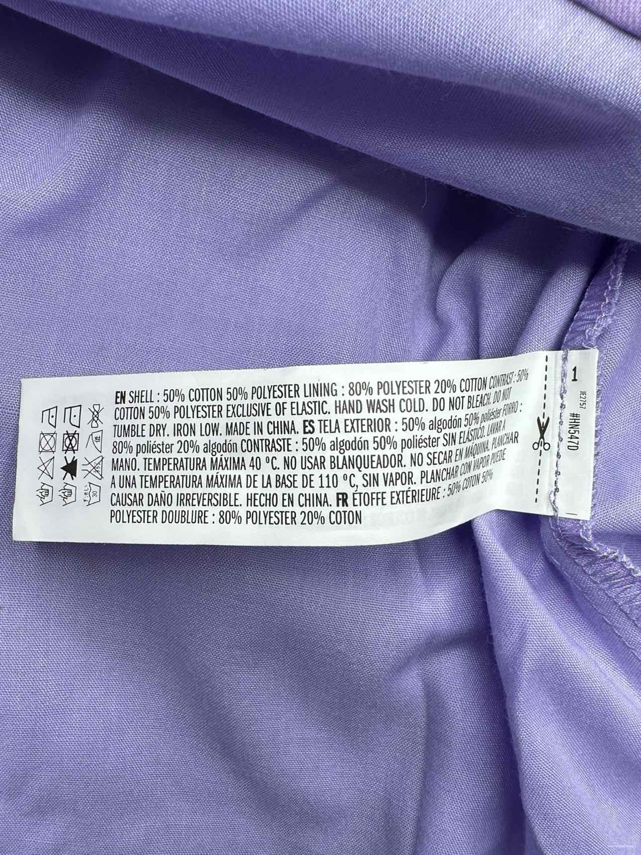 ENGLISH FACTORY NWT Purple Puff Sleeve Dress Size M