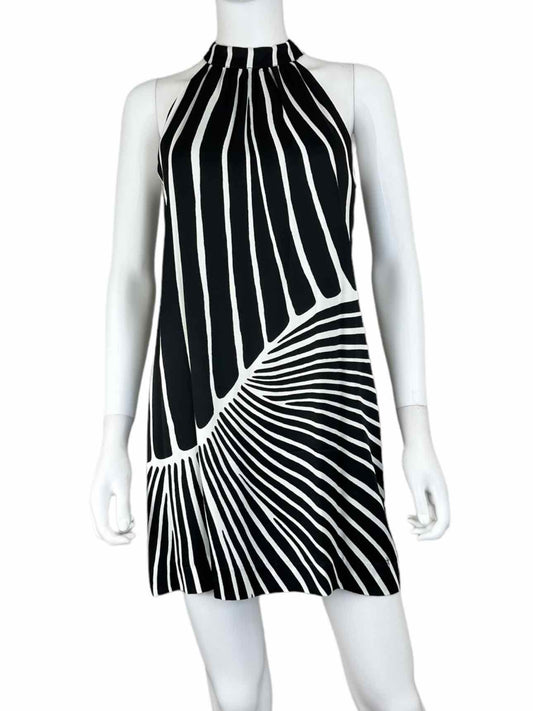 Trina Turk Black and White Halter Dress Size 2