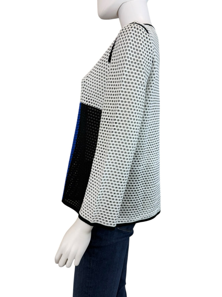 MING WANG Colorblock Knit Jacket Size S