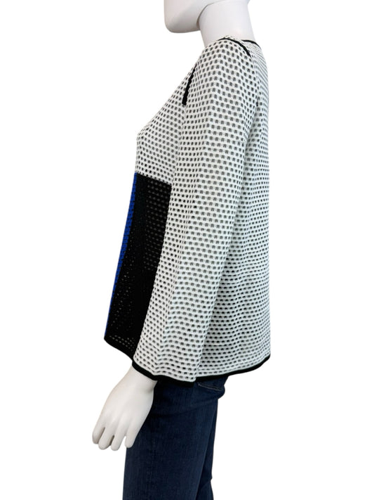 MING WANG Colorblock Knit Jacket Size S