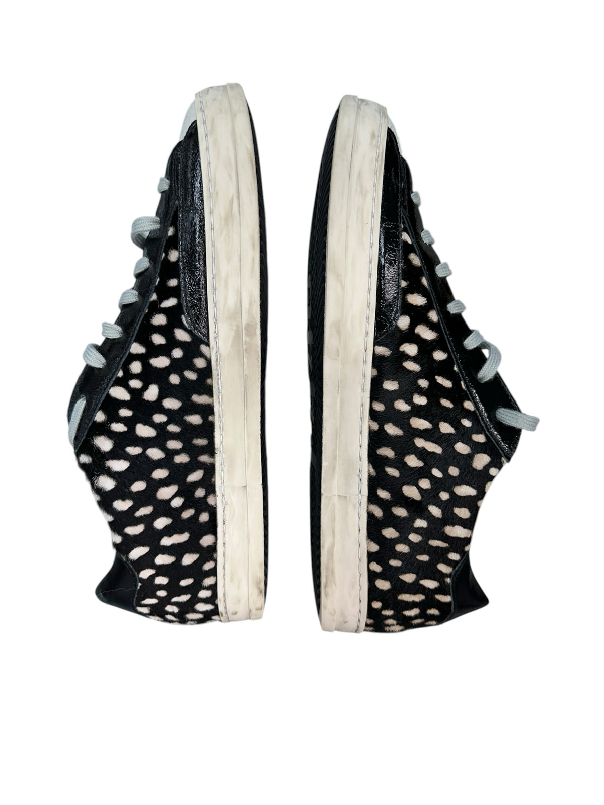 P448 John "Cowiena" Spotted Calf-Hair Low-Top Sneakers Size 39