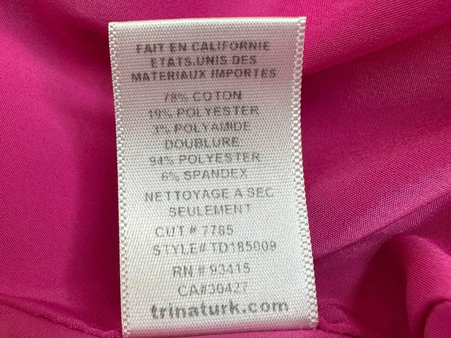 TRINA TURK Pink Brocade Mini Dress Size 6