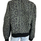 CHRLDR Green Leopard Satin Bomber Jacket Size M