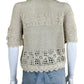 the great. Cream Crochet Knit Sweater Size O/S