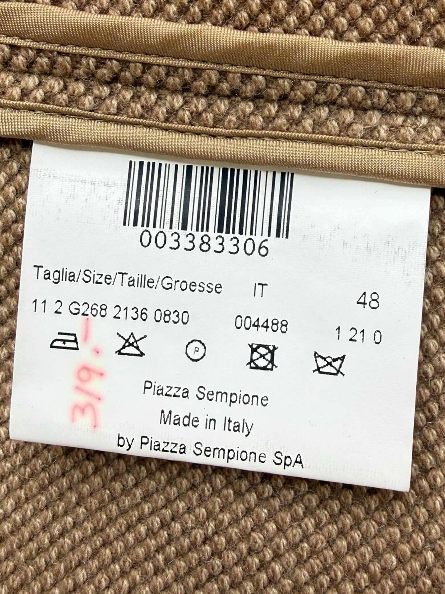 Piazza Sempione Brown Wool Blend Jacket Size 4