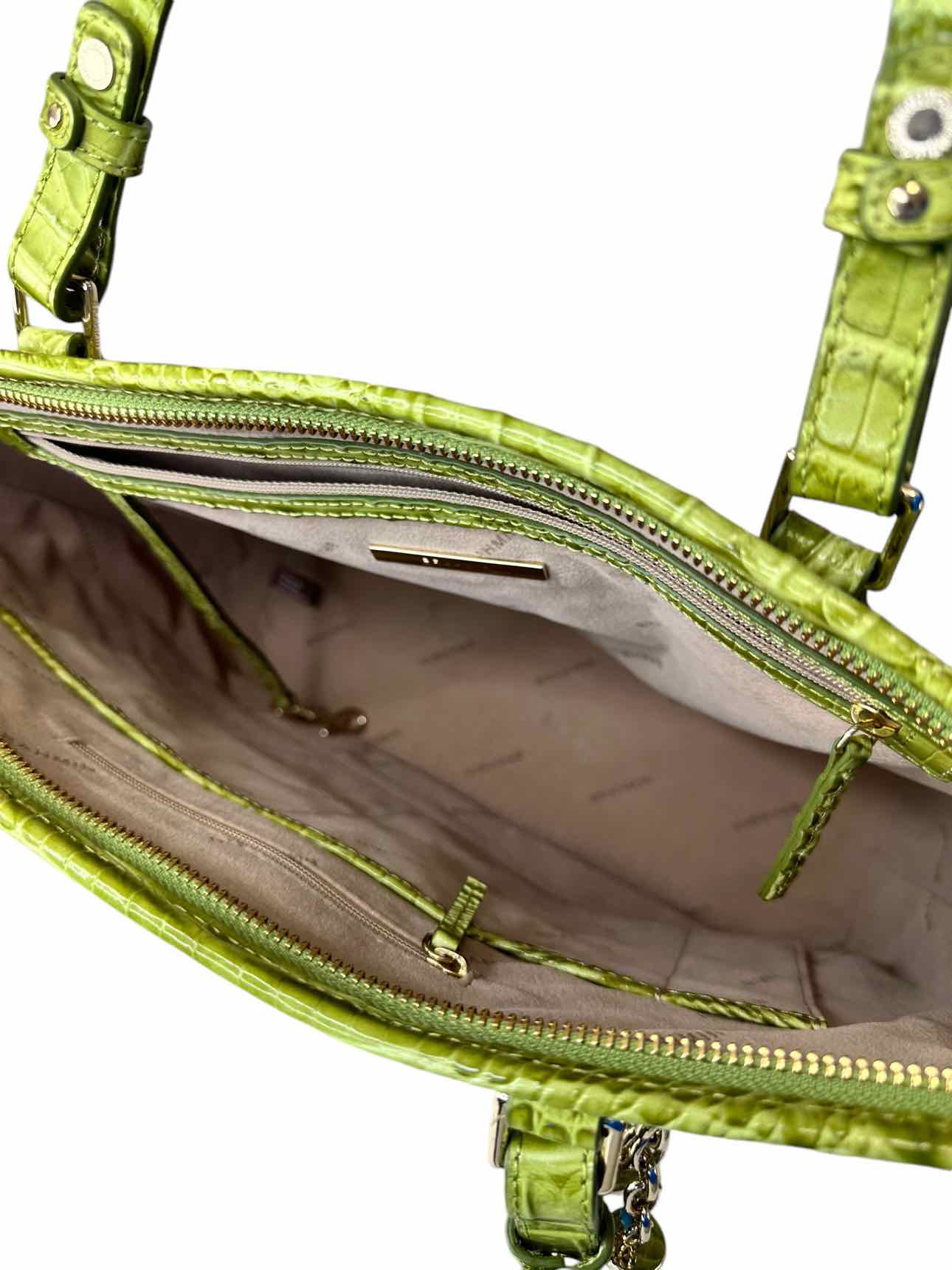 Brahmin Aloe Green Medium Asher Leather Tote