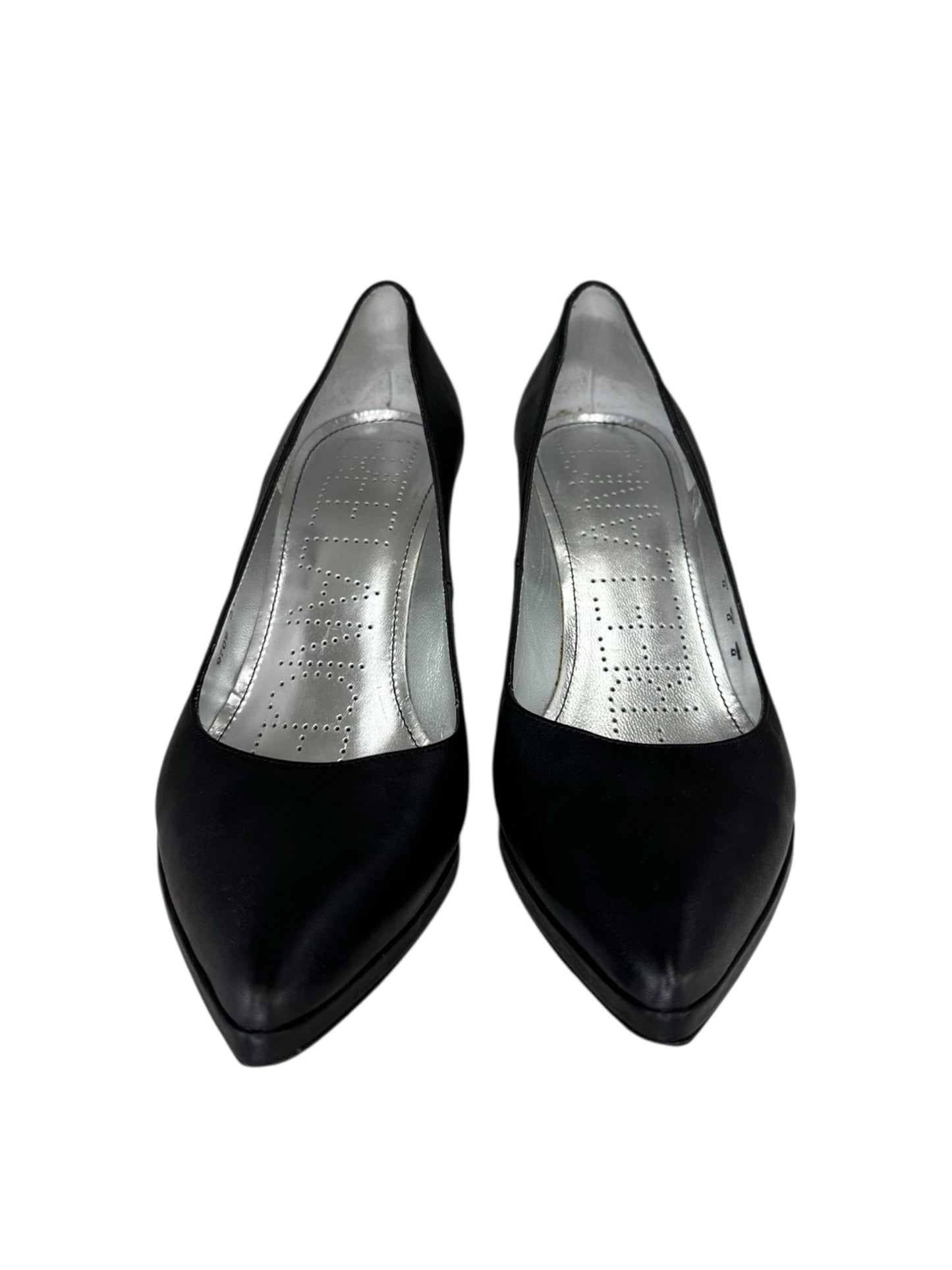 FREELANCE Black Leather Pointed Pumps Size 37