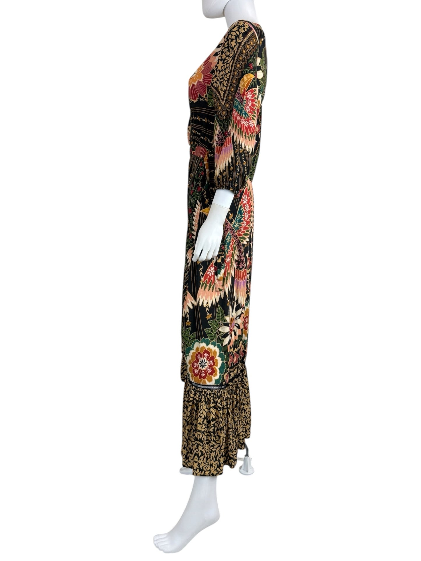 FARM Rio Amorina Floral Wrap Maxi Dress Size S