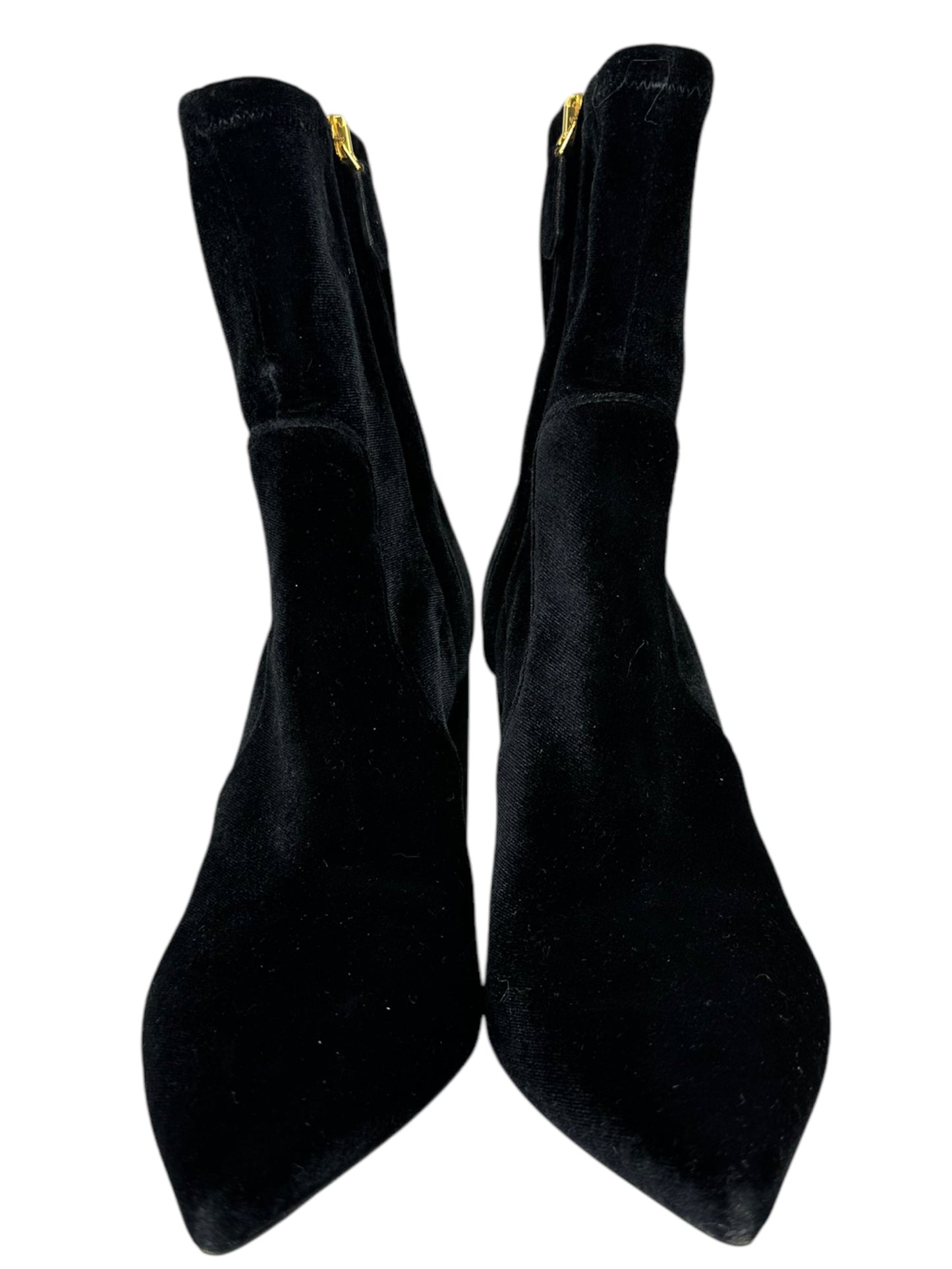 prada Black Velvet Bootie Size 37.5