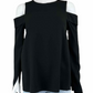 Tibi Black Cold Shoulder Blouse Size 4