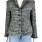 Talbots WOOL BLEND Black and White Tweed Blazer Size 6