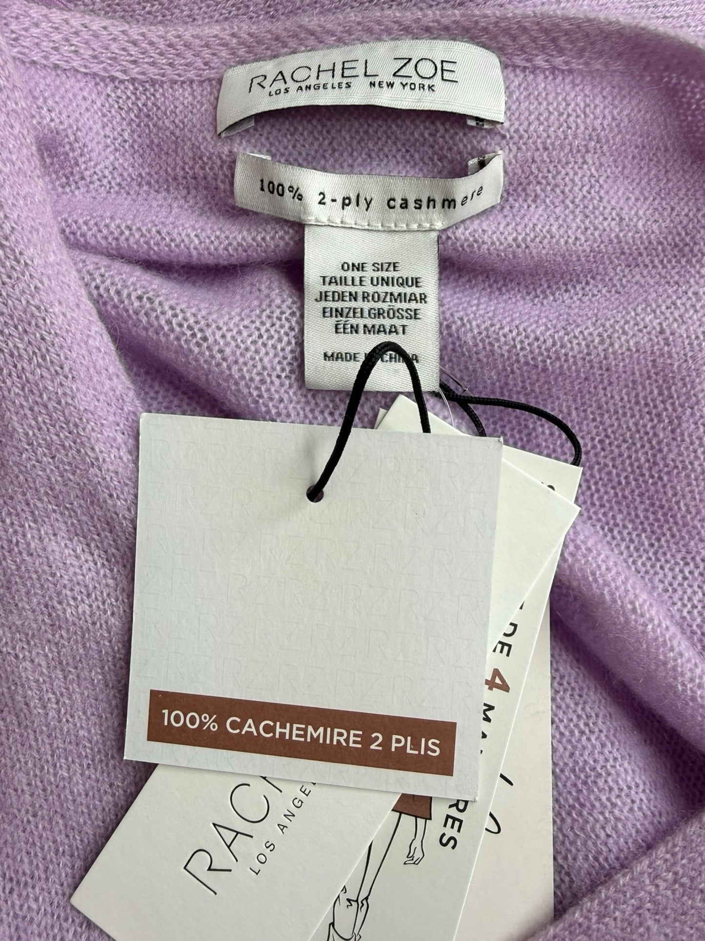 Rachel Zoe NWT Lilac 100% Cashmere Poncho Size O/S