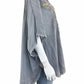 Johnny Was Gray Floral Embroidered Tunic Size M