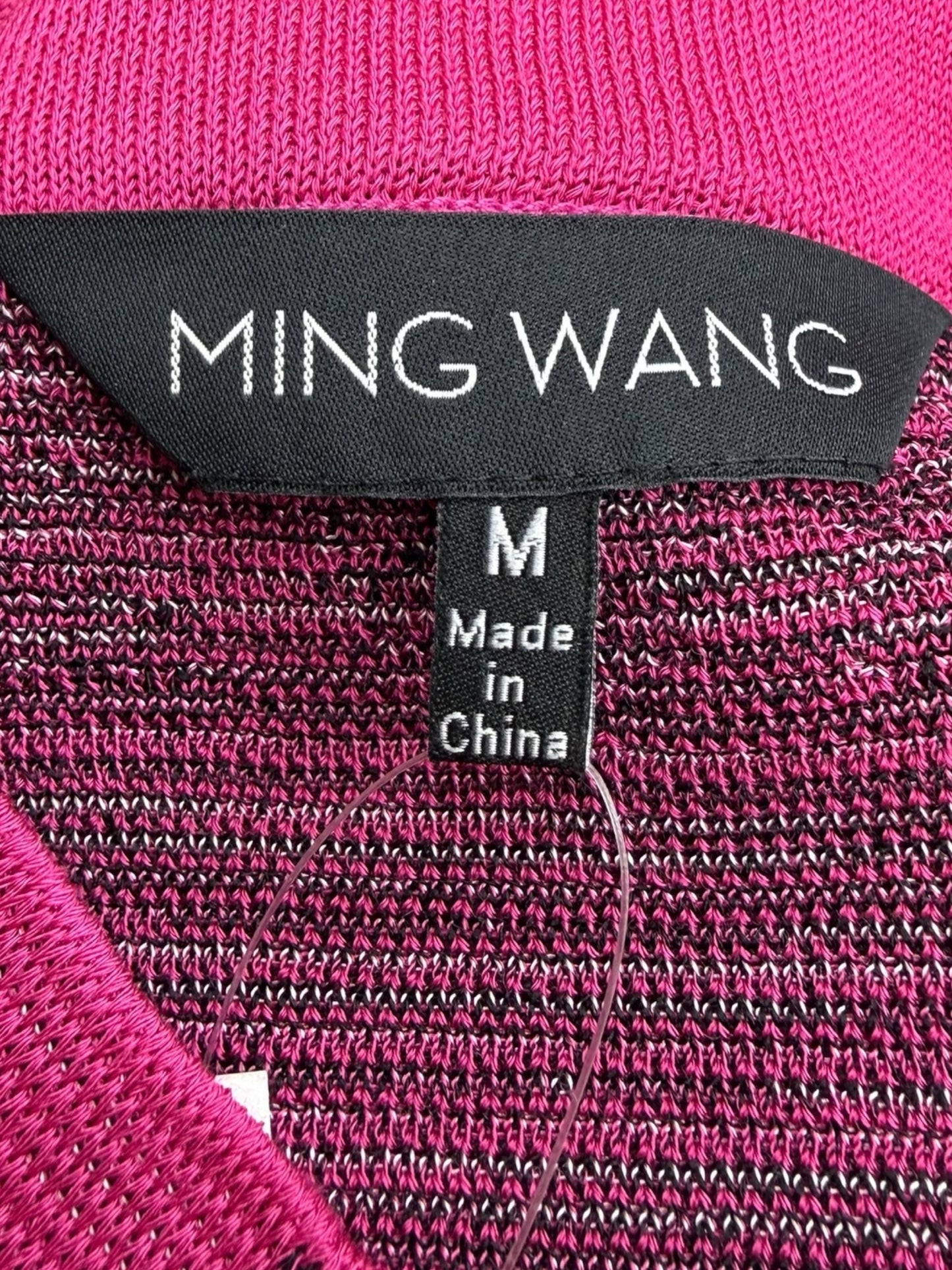 MING WANG Black And Pink Knit Jacket Size S