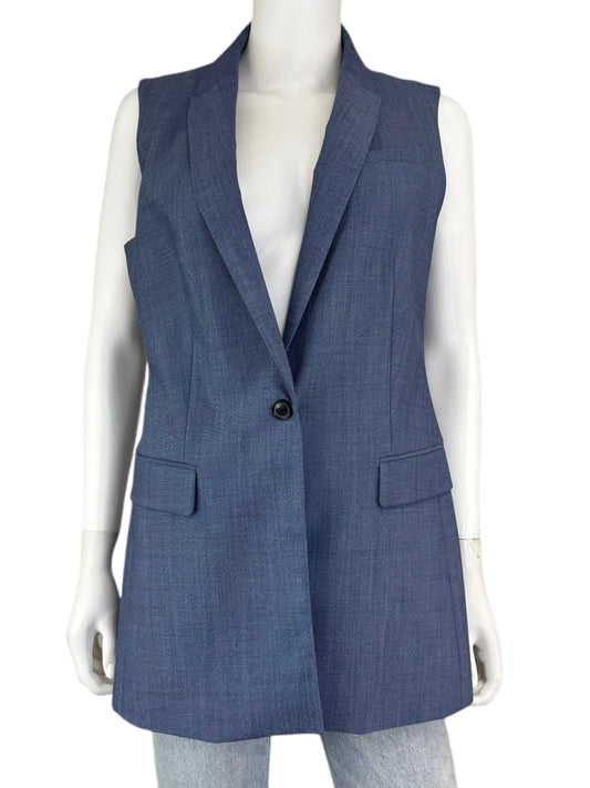 BANANA REPUBLIC Wool Blend Blue Vest Size 8