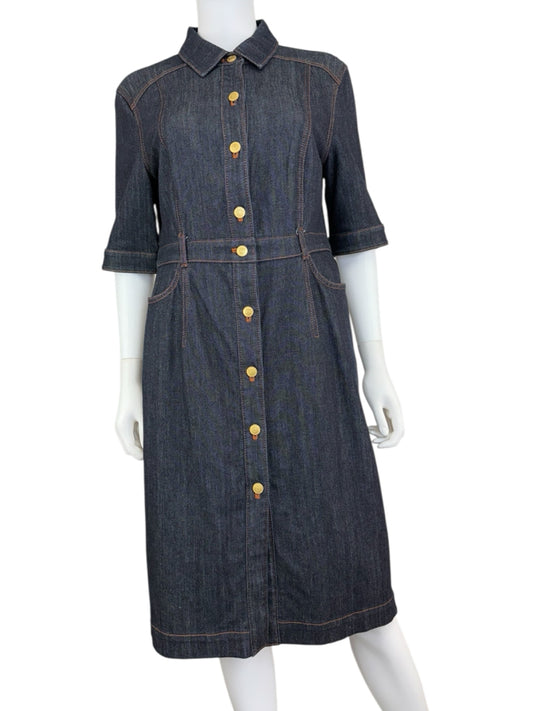 ESCADA SPORT Blue Denim Dress Size L