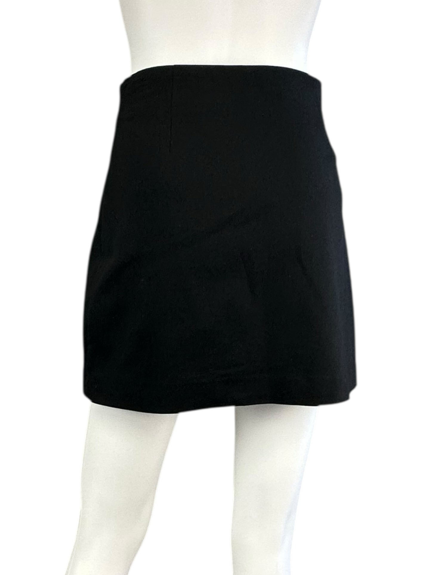 BABATON Black Mini Wrap Skirt Size 6