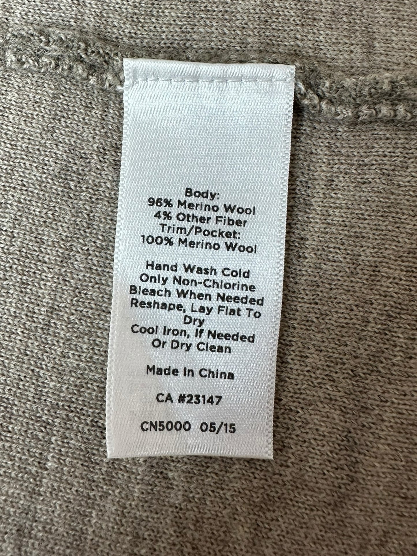 Talbots Brown Merino Wool Knit Jacket Size M