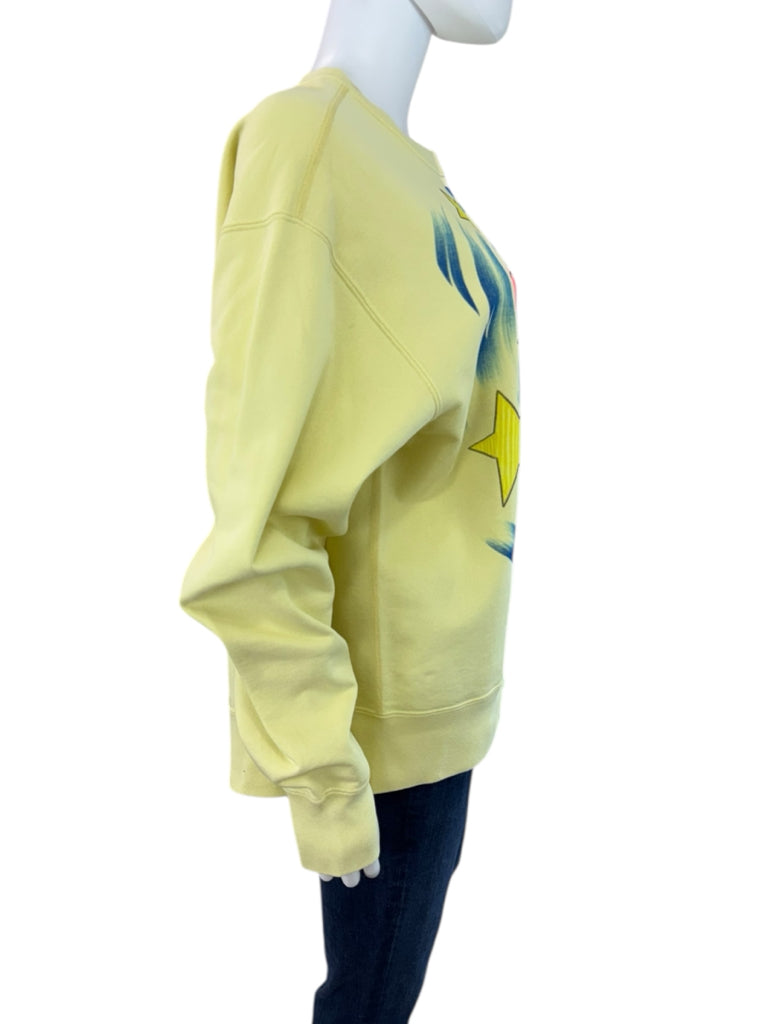 Madhappy Yellow Apple Pan Pie Fleece Sweat Shirt Size S