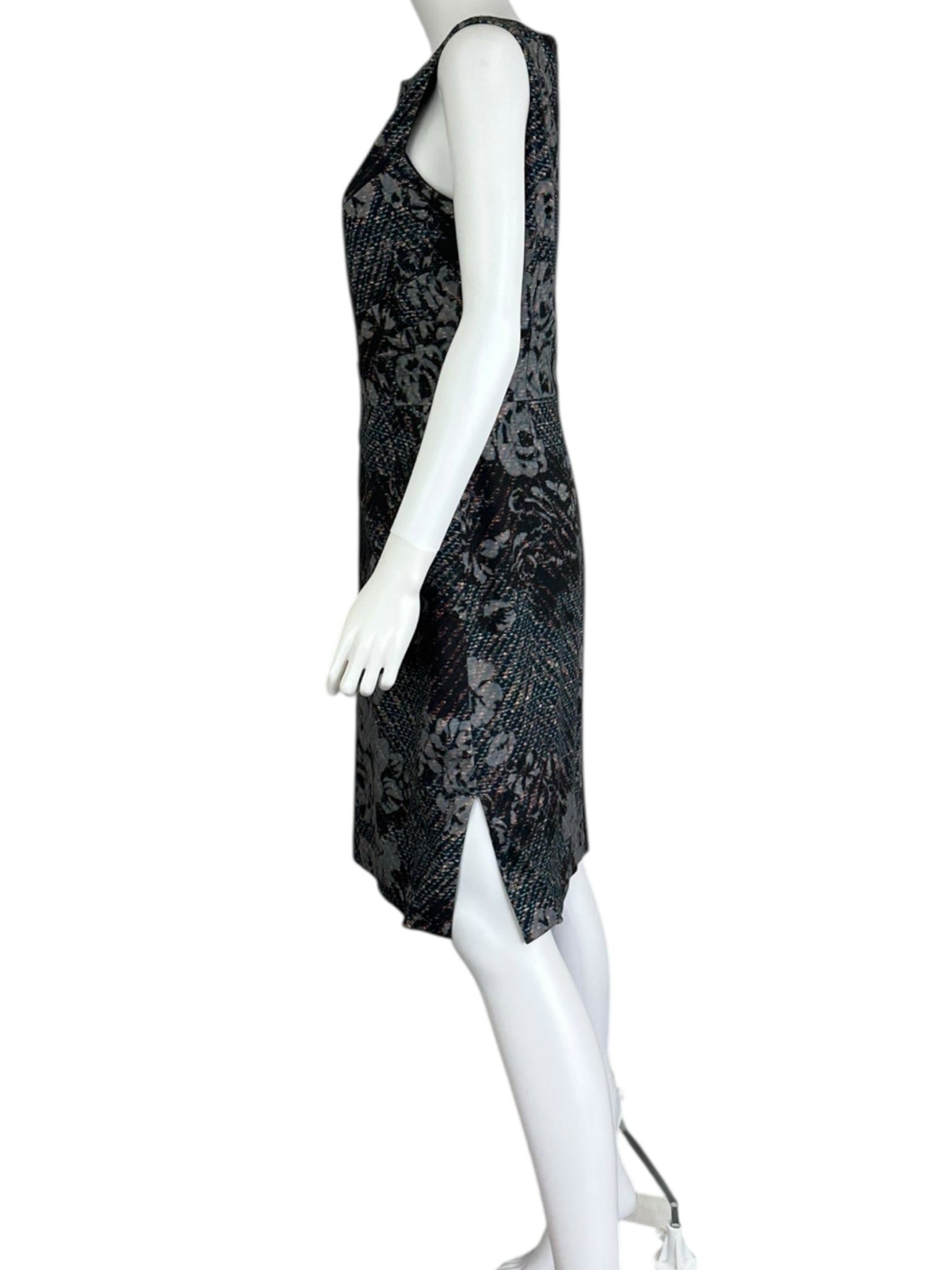 ANTONIO MELANI Navy Floral Midi Dress Size 8 ANTONIO MELANI Navy Floral Midi Dress Size 8