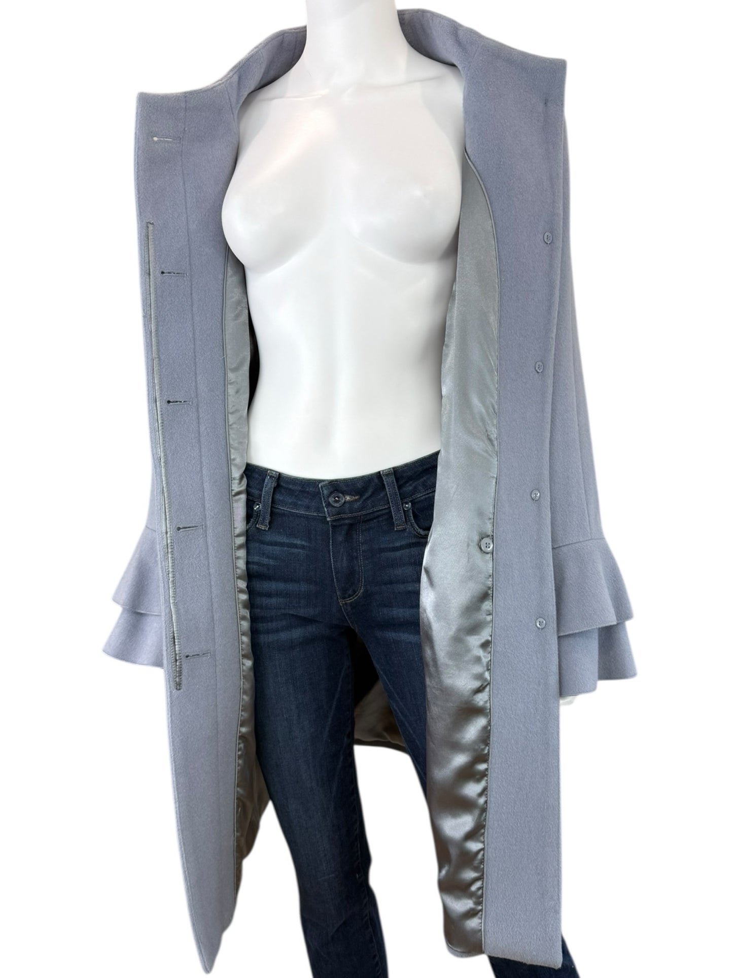 Trina TRINA TURK Gray Wool Coat Size 14