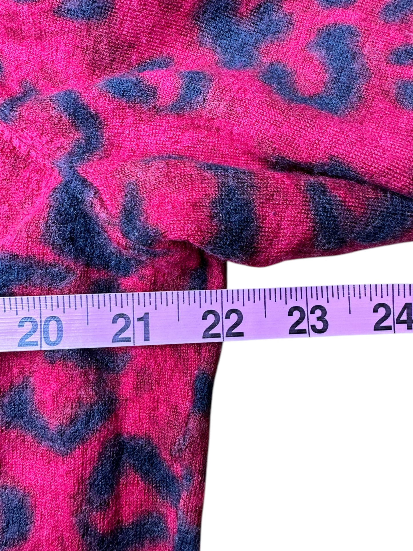 Talbots Red Leopard Merino Wool Sweater Size 2X