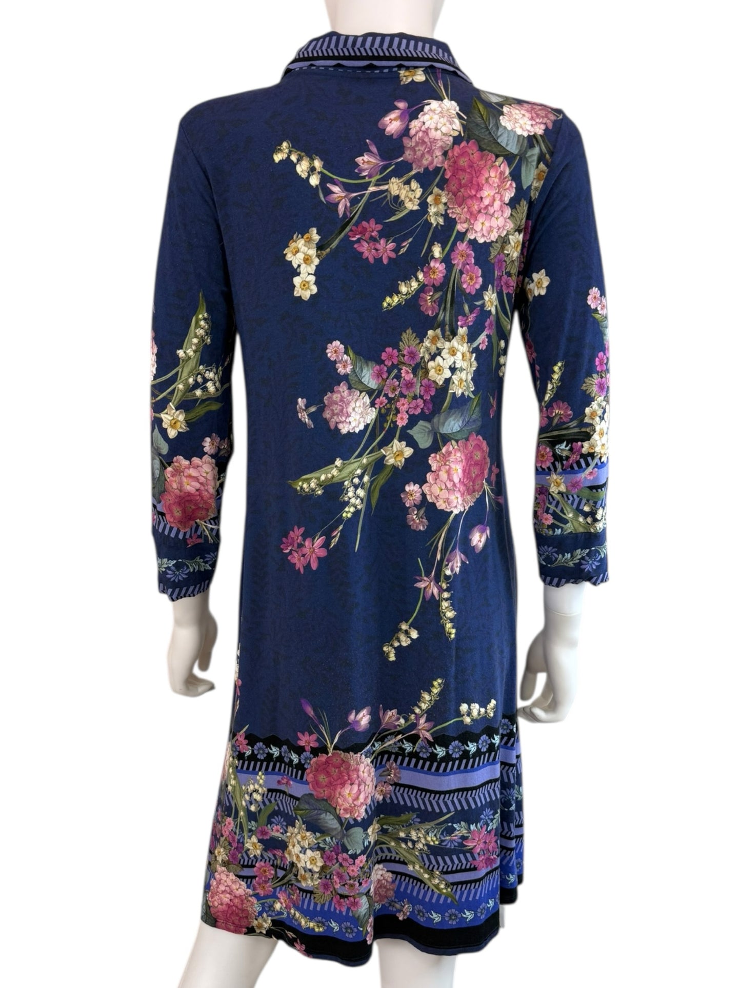 Johnny Was Navy Willowa Polo Tunic Dress Size S