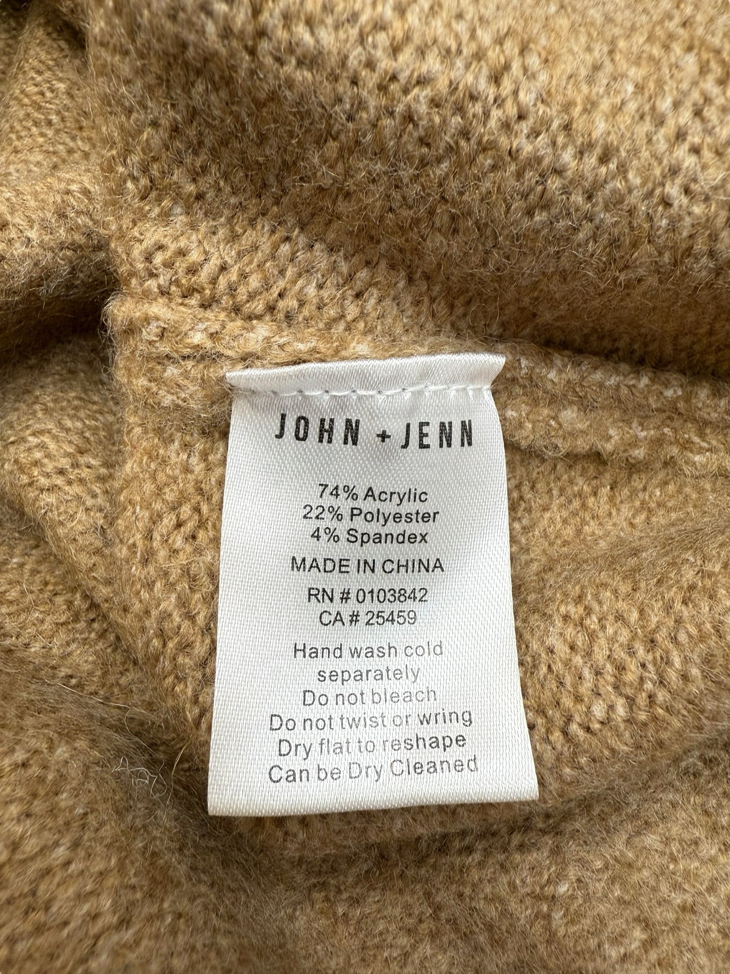 JOHN + JENN NWT Brown Colorblock Turtleneck Sweater Size M
