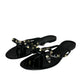 VALENTINO Black Rockstud Rubber Slipper Size 38
