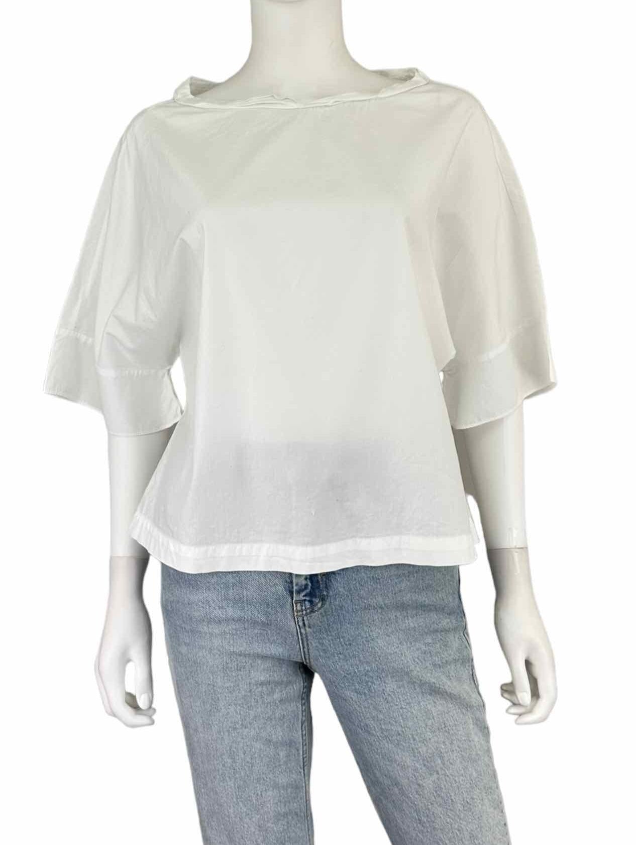 HARSHMAN White Boxy Blouse Size XS